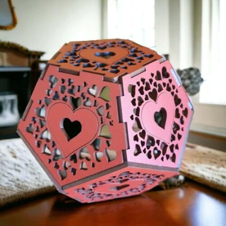 Pentagon Trinket Box ~ Hearts | PTBH