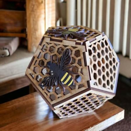Pentagon Trinket Box ~ Honey Bee | PTBHB